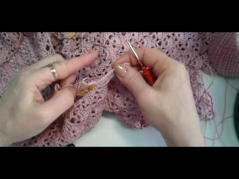 Видео: Петли для пуговиц  крючком за один ряд