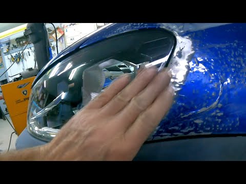 Видео: Ремонт тотального крыла и бампера автомобиля vw Polo ч 2 - примерка.