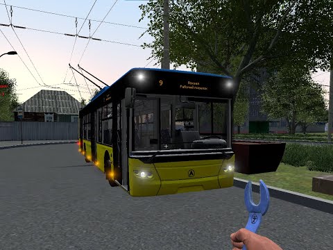 Видео: Работа водителем троллейбуса. На сервере FS Project . Маршрут №9. Карта Озёрск.