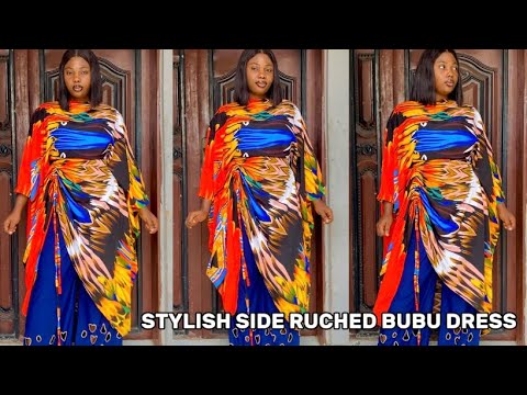 Видео: Как раскроить и сшить платье-бубу с боковыми сборками, присборенной талией и прямым вырезом