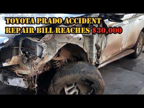 Видео: Ремонт повреждений Prado в результате аварии: 30 дней работы, поразительные затраты