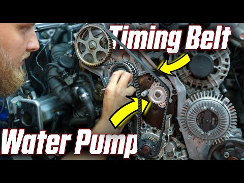 Видео: Замена ремня ГРМ и водяного насоса Audi A4 B5 1.8T (AWT)