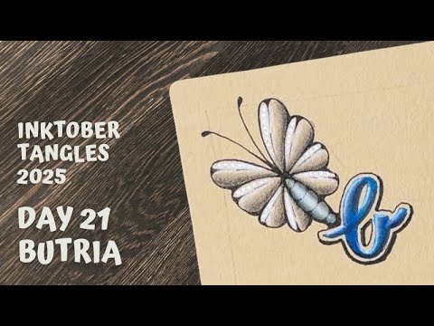 Видео: Inktober Tangles 2025 - День 21 - Бутрия