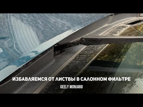 Видео: Решаем проблему попадания листвы в салонный фильтр. Уплотнители поводков Джили Монжаро/Geely Monjaro