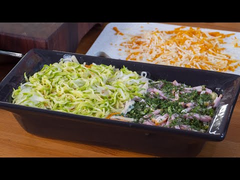 Видео: Вы съедите сразу всё. Обалденная запеканка которую вы легко повторите. Гратен из кабачка и ветчины