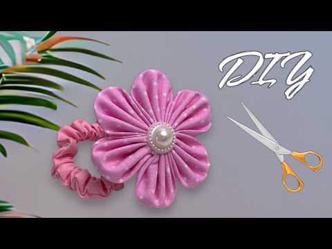 Видео: 😍 Резинка для волос из остатков ткани. Как сшить цветок из ткани