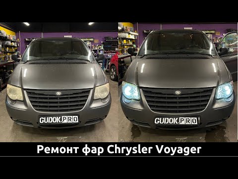 Видео: Восстановление стекол фар Chrysler Voyager. Света больше в 4 раза только за счет стекол))