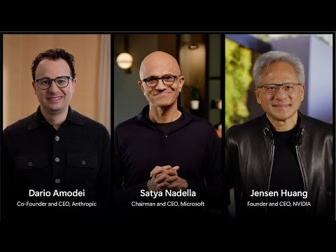Видео: Microsoft, NVIDIA и Anthropic объявляют о стратегическом партнерстве