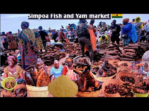 Видео: Сельский рынок в африканской деревне в Африке, Гана 🇬🇭 Симпоа #africa#ruralliving#ghana#rural#fis...