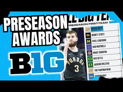 Видео: Первая предсезонная команда Big Ten уже здесь, Брейден Смит побеждает в номинации POTY второй сез...