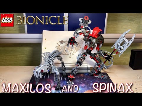 Видео: ОБЗОР НА ЛЕГО БИОНИКЛ ТИТАНА - МАКСИЛОС И СПИНАКС / LEGO BIONICLE MAXILOS AND SPINAX 8924