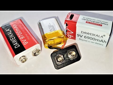 Видео: Новинка - аккумуляторная Крона 9V, сравнение, тесты и разборка 6F22 Li Ion