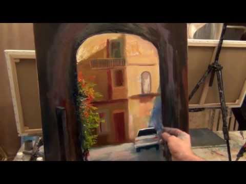Видео: живопись маслом уроки Южакова .дворик