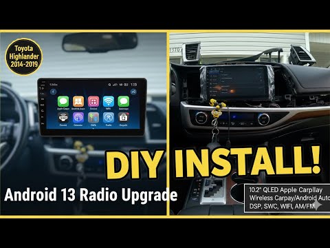 Видео: Замена стереосистемы Toyota Highlander 2017 года / Снятие панели Apple Carplay Android 2014-2019