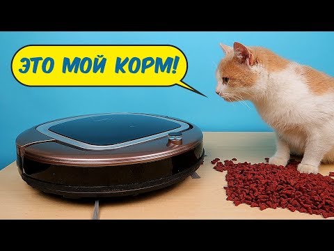 Видео: Новый Робот Пылесос Midea против кошачьего корма и шерсти! Midea  VCR06 / VCR07