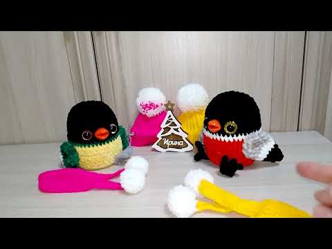 Видео: Давайте свяжем Снегиря!//Схемы под диктовку//И.Кистаева