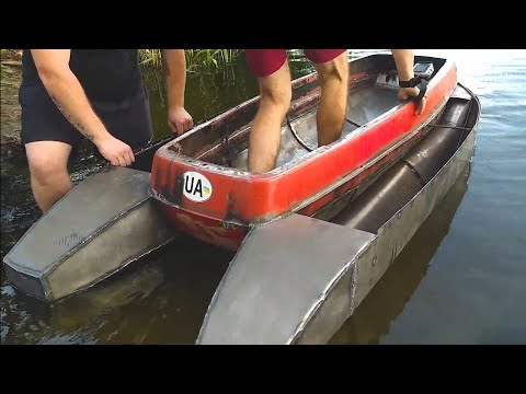 Видео: ЛОДКА ИЗ КОЛЯСКИ МОТОЦИКЛА.  ЧАСТЬ 1 \ BOAT FROM MOTORCYCLE SIDECAR. PART 1