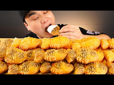 Видео: Хрустящие и сладкие бунгоппан мукбанг~!! настоящий звук асмр