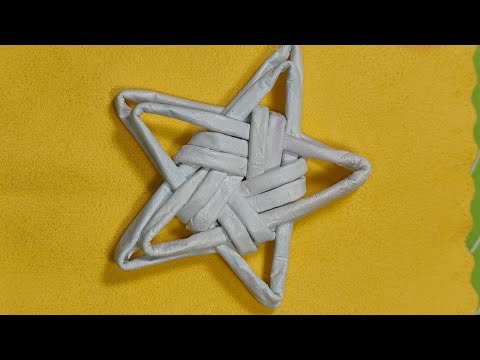 Видео: Ялинкова прикраса "Зірочка" з паперових трубочок