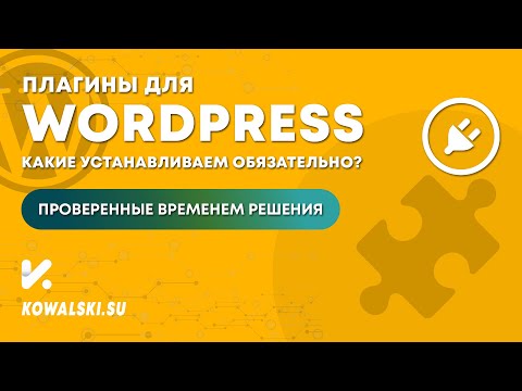 Видео: ПЛАГИНЫ ДЛЯ WORDPRESS | Какие устанавливаем обязательно?