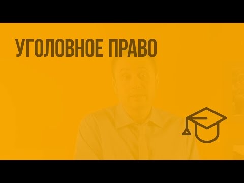 Видео: Уголовное право. Видеоурок по обществознанию 9 класс