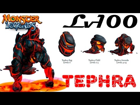 Видео: TEPHRA 1-100 монстр на прокачку Monster Legends