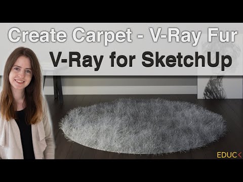 Видео: Создание ковра с помощью V-Ray Fur. Урок по V-Ray для SketchUp