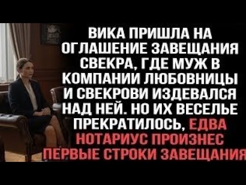 Видео: «Она пришла на оглашение завещания и узнала правду, о которой молчали годы»