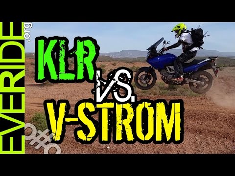 Видео: Kawasaki KLR 650 против Suzuki V Strom 650 СМЕРТВЫЙ БОЙ! о#о