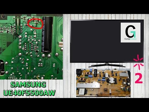 Видео: SAMSUNG UE40F5500AW диод моргает 2 раза. TV does not turn on. Standby LED blinks 2 twice fix repair!