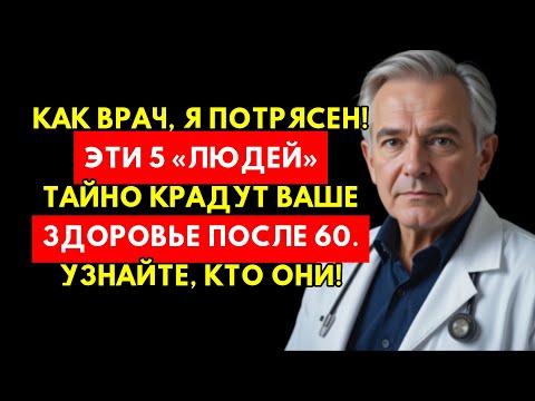 Видео: Как Врач, Я Был Потрясен: Эти 5 Людей Тайно Крадут Ваше Здоровье После 60!