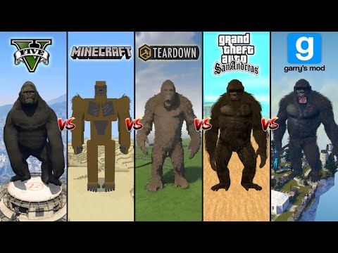 Видео: GTA 5 КИНГ КОНГ VS МАЙНКРАФТ VS ТЕАРДОВН VS GTA SA VS GARRYS MOD - ГДЕ ЛУЧШЕ?