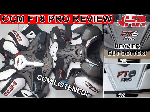 Видео: CCM прислушалась к отзывам! Сравнительный обзор хоккейных наплечников Jetspeed FT8 Pro и FT6 Pro ...