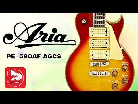 Видео: Электрогитара ARIA PE-590AF - Лес Пол модерн