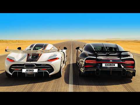 Видео: Кто победит в заезде: Koenigsegg Jesko или же Bugatti Chiron Super Sport?