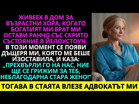 Видео: Живеех в дом за възрастни хора, когато богатият ми брат ми остави ранчо с цяло състояние...