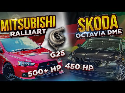 Видео: Lancer Ralliart 500лс  ПРОТИВ Skoda Octavia DME и X6M Булкин