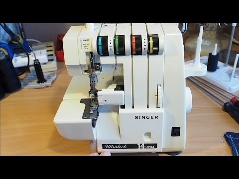 Видео: Оверлок Singer Serger Threading - модель Ultralock 14u234