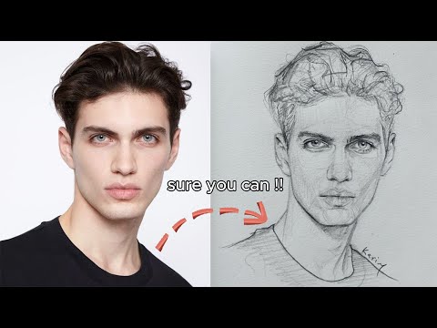 Видео: Нет таланта? Без проблем! Научитесь рисовать портреты с помощью быстрых и простых шагов