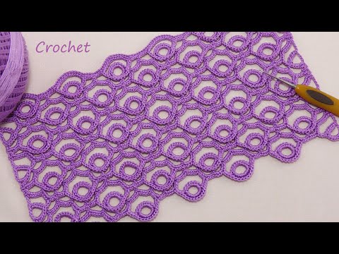 Видео: Всего 2 ряда! УЗОР КРЮЧКОМ лёгкий и простой в ВЯЗАНИИ 💎 SUPER EASY Pattern Crochet