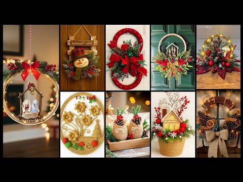 Видео: Натуральный декор рождественского стола 🌿 | Центральная часть стола в деревенском стиле из джута,...