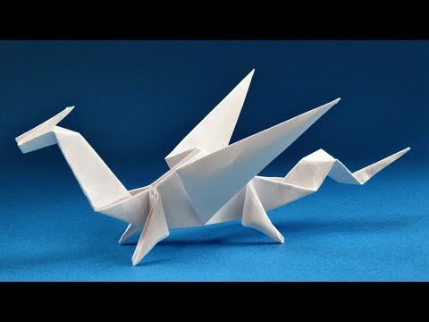 Видео: Как сделать бумажного дракона - оригами простой Дракон