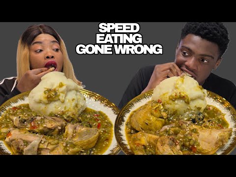 Видео: Мукбанг | челлендж по скоростному поеданию *пошёл не так* | вкусный суп из бамии с фуфу | африкан...