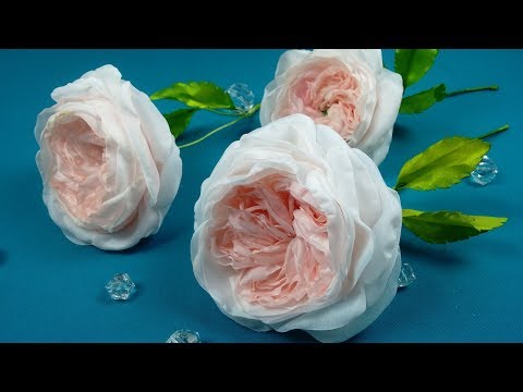 Видео: English rose from fabric/Inglés rosa de tela/Английская роза из ткани