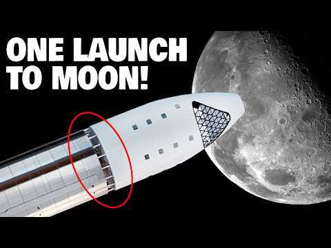 Видео: SpaceX нашла блестящий способ запустить звездолет на Луну без дозаправки, что шокировало NASA.