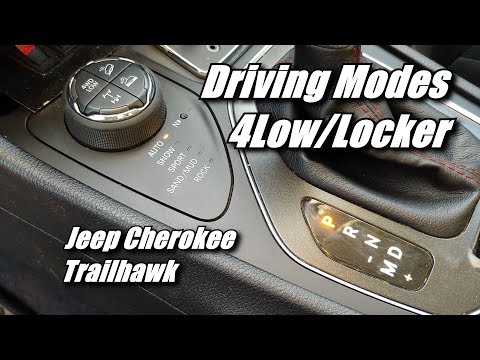 Видео: Использование режимов движения 4Low, Locker и Offroad в Jeep Cherokee Trailhawk Elite 4x4 2019 года
