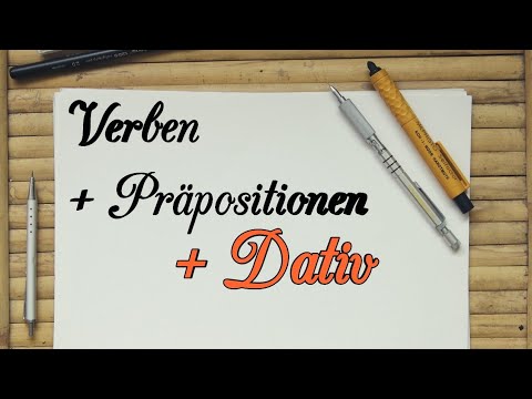 Видео: Глаголи + предлози + Dativ/ Verben mit Präpositionen + Dativ | Rektion der Verben (B1, B2)