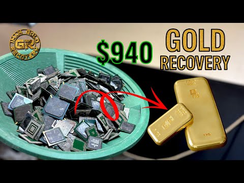 Видео: Превращение 2,25 кг микросхем в золото на сумму 940 долларов