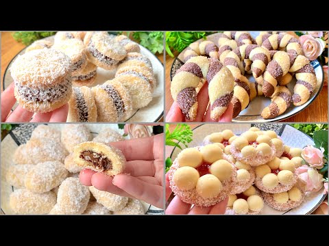 Видео: 4 потрясающих рецепта печенья!!, Вкусно, тает во рту! Быстро, просто и с небольшим количеством ингре