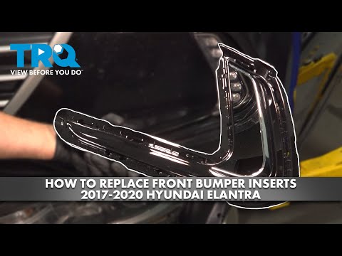 Видео: Как заменить вставки переднего бампера Hyundai Elantra 2017-2020
